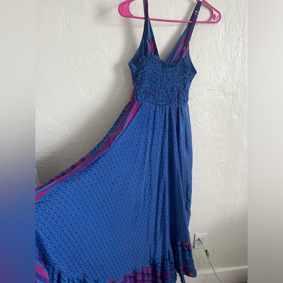 Blue, purple, and pink long dress - Picture 4 of 4